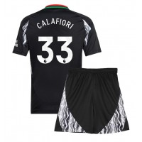 Echipament fotbal Arsenal Riccardo Calafiori #33 Tricou Deplasare 2024-25 pentru copii maneca scurta (+ Pantaloni scurti)